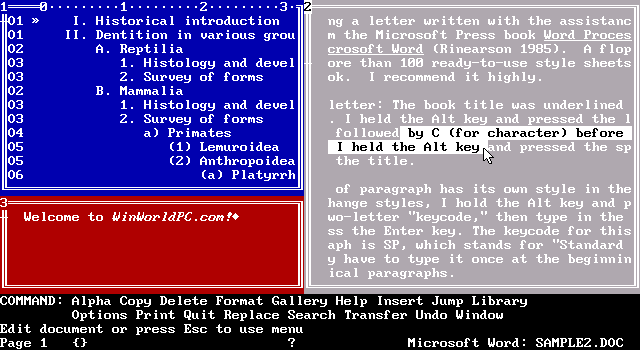 Microsoft Word 2.00 - Edit EGA